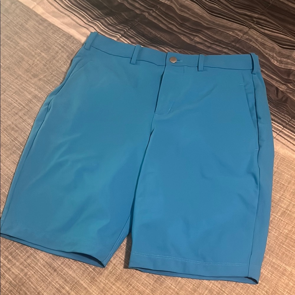 Lululemon Athletica Blue Flat Front Shorts